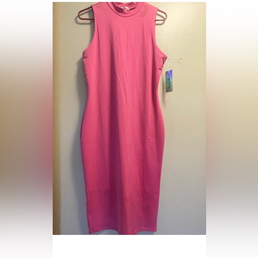 Derek Heart Pink Midi Dress